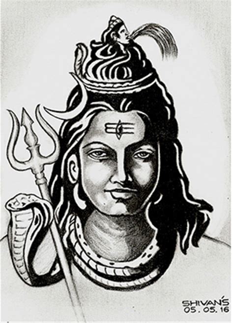Hindu God Shiva Drawing By Shivkumar Menon Drawing Fine Art For Sell