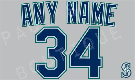 Seattle Mariners Lettering Kit For An Authentic Road Jersey Etsy India