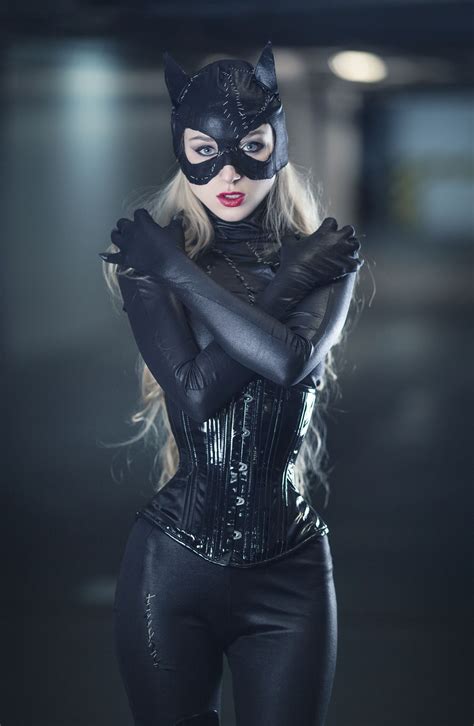 Model Mua Photo Absentia Costume Veil Corset Timeless Trends Corsets Catwoman Cosplay Dc