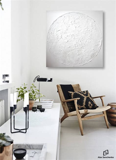 White Painting Home Decor Wall Decor Minimalist Art Abstract