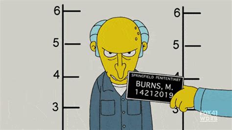 Mr Burns Gets A Mug Shot  On Imgur