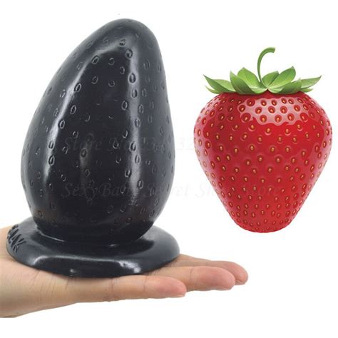 Faak Big Anal Dildo Large Strawberry Buttplug With Suction Cup Rough Surface Anus Massage Ass