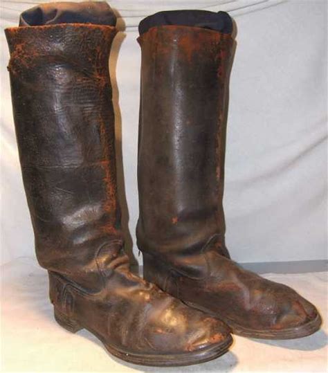 3077 Pair Of Civil War Officers Boots 17h