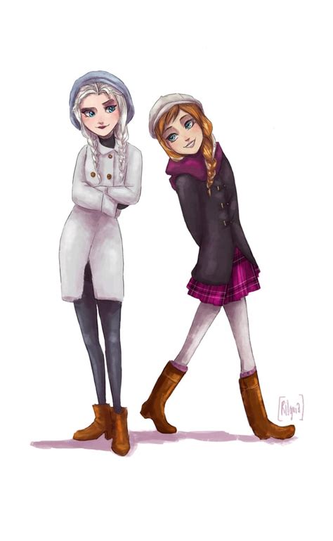 Modern Day Elsa And Anna Frozen Princesses Elsa And Anna Get Artistic Makeovers Popsugar