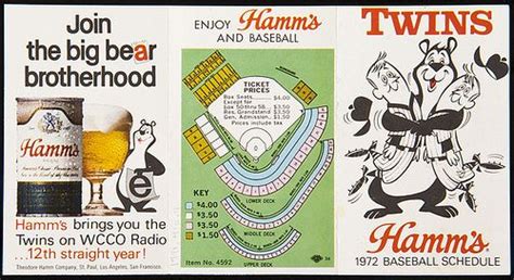 Minnesota Twins/Hamm's Beer baseball schedule | Minnesota ...