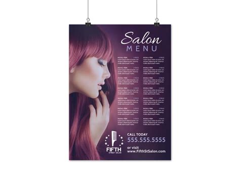 But first, let's go through why you need a good salon price list and how you can promote it to grow your salon. Hair Salon Menu Poster Template | MyCreativeShop