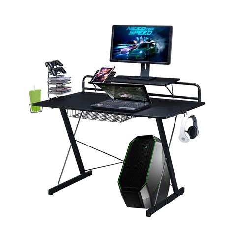 Buy Techni Sport Computer Gaming Desk With Shelving Ergonomic