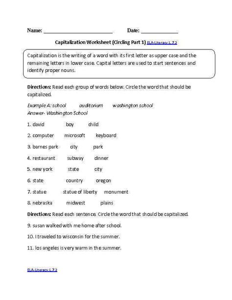 Free downloadable pdf worksheets for teachers: 7th Grade Grammar Worksheets | Homeschooldressage.com