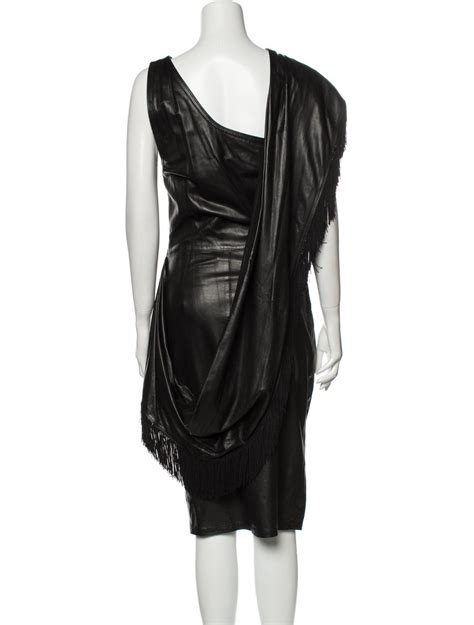 Gianni Versace Vintage Midi Length Dress Black Dresses Clothing