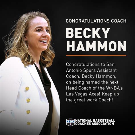 Congratulations To San Antonio Spurs Assistant Coach Becky Hammon On Becoming The Next Las Vegas