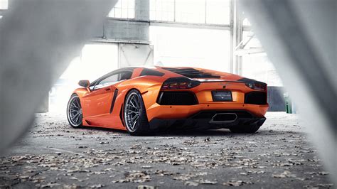 Orange Lamborghini Aventador 5k Hd Cars 4k Wallpapers Images
