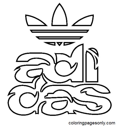 Logo De Adidas Para Imprimir Gratis Páginas Para Colorear De Adidas