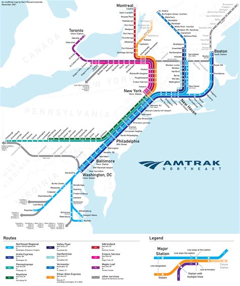 the amtrak system map rmapporn