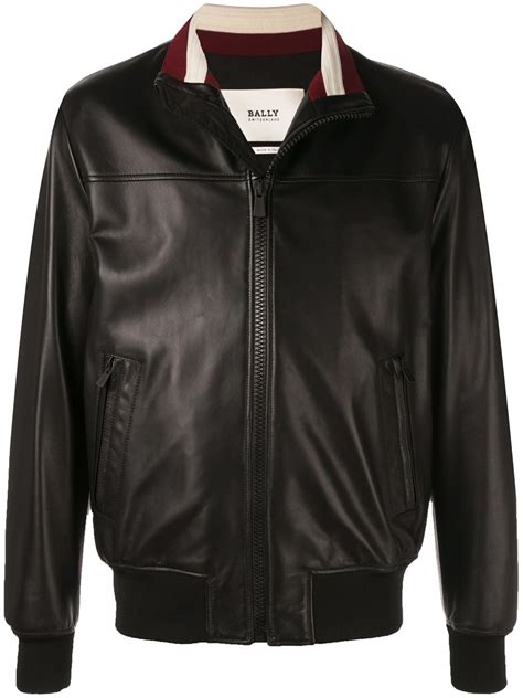 Bally Leather Bomber Jacket Farfetch