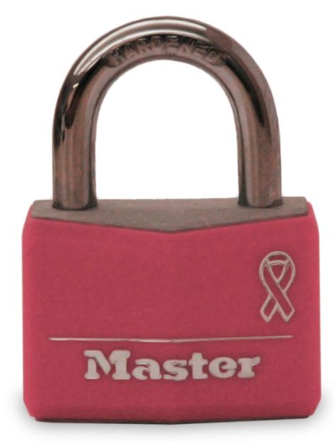 Master Lock Sports Pink With New Padlock In Support Of The Breast
