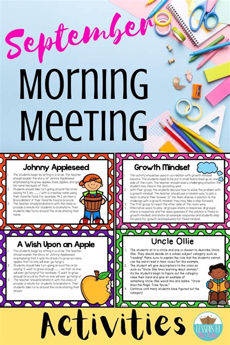 An activity can be a game. Morning Meeting Activities for September | Meeting ...