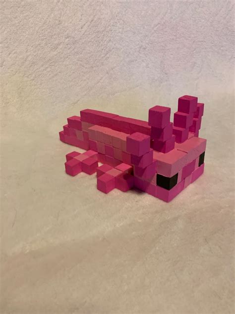 Handmade Minecraft Axolotl Minecraft Designs Diy Minecraft