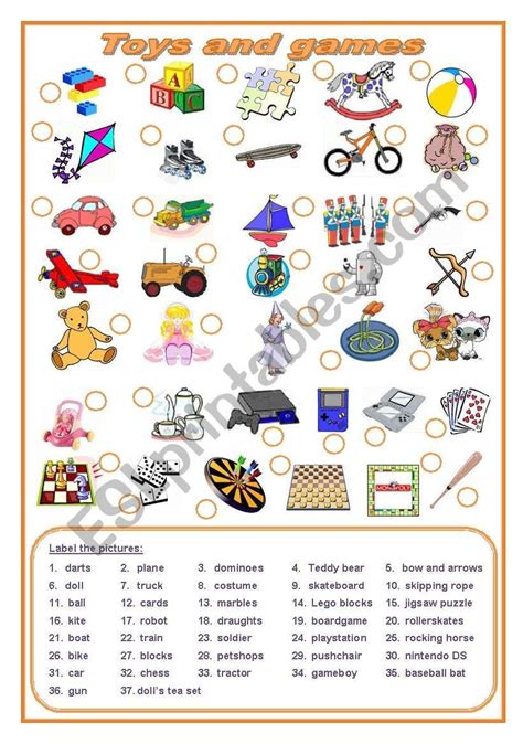 Toys And Games Editable Esl Worksheet By Ludique22 2020 Ingilizce