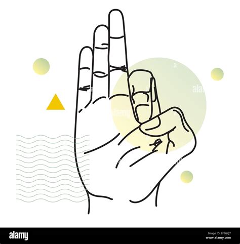 Human Hand Gyan Mudra Yoga Illustration As Eps 10 File Stock