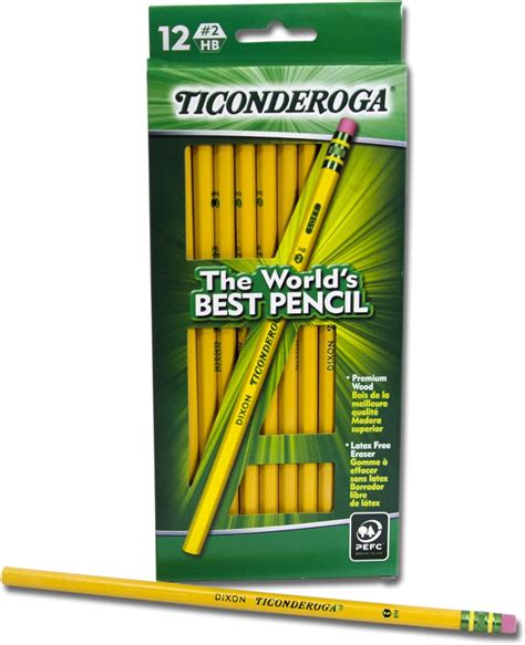 Ticonderoga Wood Cased Pencils Unsharpened Hb Soft Yellow