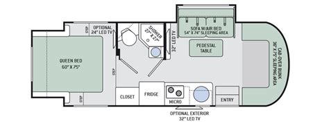 You can choose from small under 20 feet lightweight motorhome. Floor Plans Siesta Sprinter Motorhomes: Class C RV by Thor ...