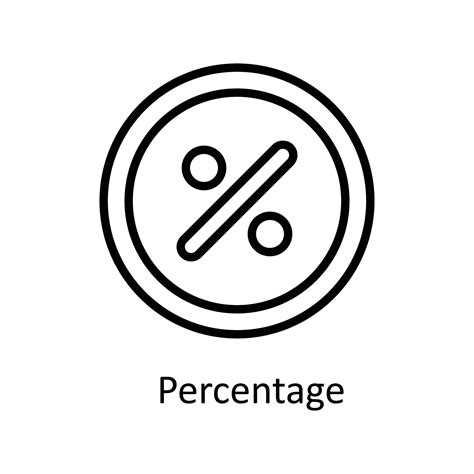 Percentage Vector Outline Icon Design Illustration Work In Progress