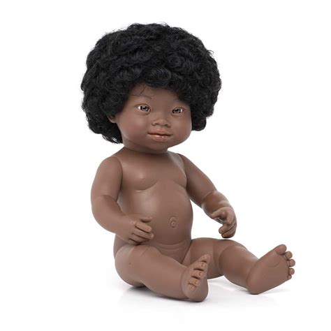 Baby Doll 38cm African Down Syndrome Girl Miniland