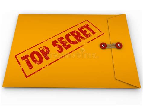 Top Secret Confidential Envelope Secret Stock Illustration