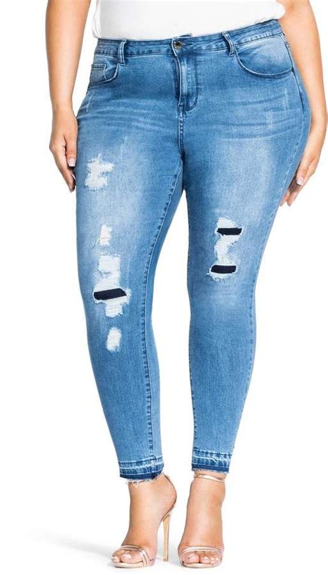 City Chic Breeze Ripped Skinny Jeans Plus Size Nordstrom Skinny Jeans Ripped Skinny Jeans