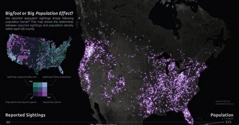 Bigfoot Map Shows Every Usa Sighting Of Sasquatch In 92