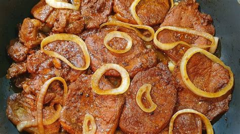 how to cook pork steak filipino style pork steak ala bistek pork steak recipe youtube
