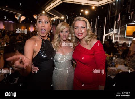 Jennifer Aniston Reese Witherspoon And Cheryl Strayed At The Nd Annual Golden Globe Awards At
