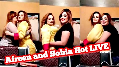 afreen khan and sobia khan hot live calling live hot dance mujra youtube