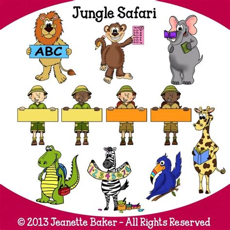 Jungle Safari Clip Art By Jeanette Baker Clip Art Jungle Safari Safari