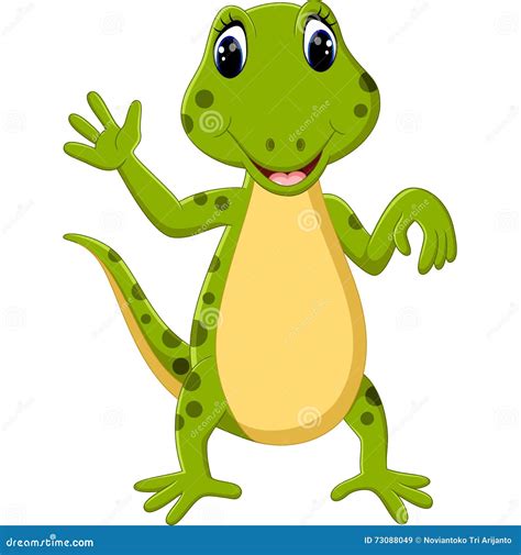 Cartoon Cute Lizard Stock Vector Illustration Of Character 73088049