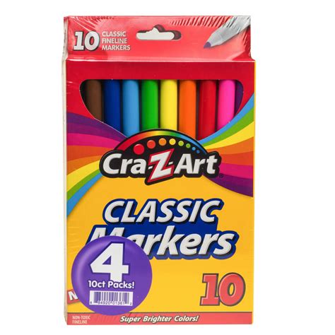 Cra Z Art Classroom Pack 10 Count Fineline Markers 40 Total Markers