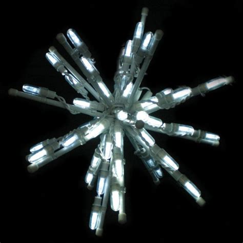 12 Inch White Led Starburst 50 Bulbs Set Of 3