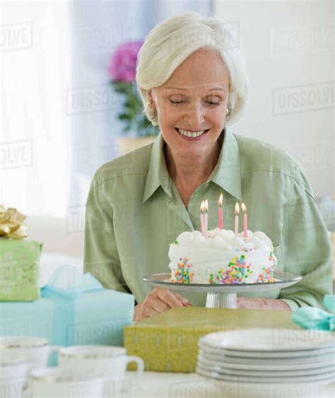 Senior Women Celebrating Birthday Stock Photo Dissolve