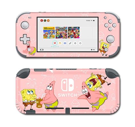 Pink Spongebob Nintendo Switch Skin Switch Decal Sticker Etsy
