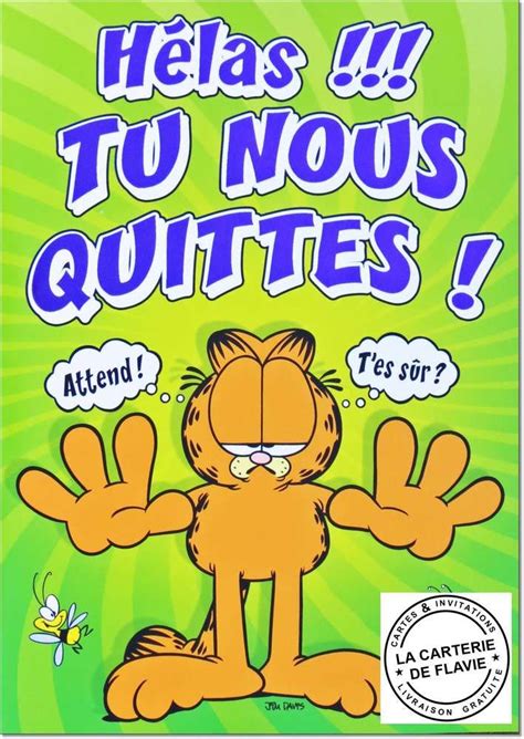 Carte invitation anniversaire 18 ans gratuite à imprimer humoristique. carte Maxi départ Garfield | Carte départ, Carte retraite ...