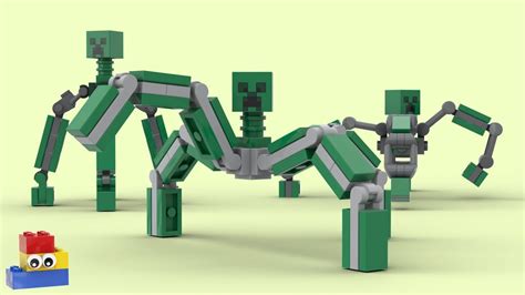 Lego Minecraft Mutant Creepers Creeper Mechs Tutorial 3 Versions