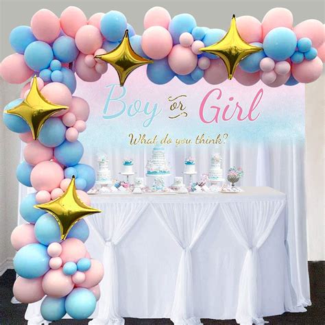 Buy Gender Reveal Balloon Garland Arch Kit Ft Long Pcs Baby Pink