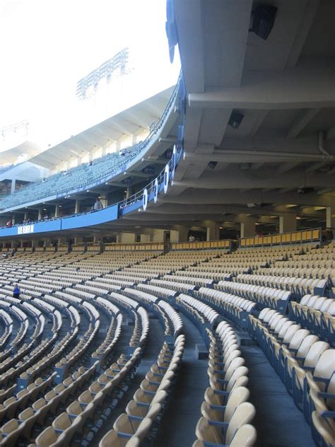 Dodger Stadium Field Level Down The Line Baseball Seating