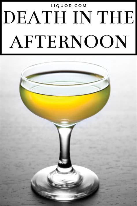 the death in the afternoon cocktail easy cocktails happy hour cocktails boozy drinks