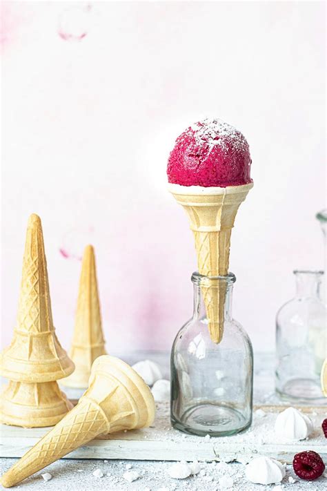 Raspberry Ice Cream Cone Glass Premium Photo Rawpixel