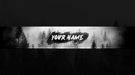 Free Banner Template 17 Black And White Youtube