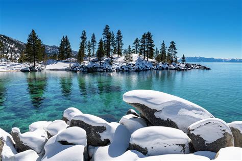 Winter Wave Sand Harbor Lake Tahoe By Brad Scott Photograph By Brad