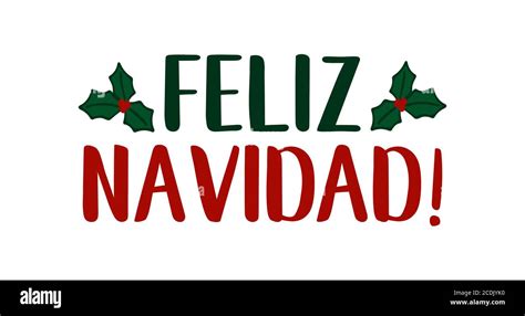 Feliz Navidad Cita En Español Como Logotipo O Encabezado Traducido
