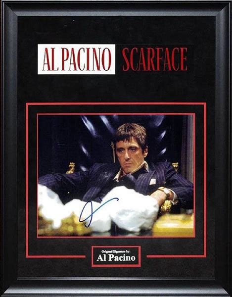 Scarface Signed By Al Pacino Framed Artist Series