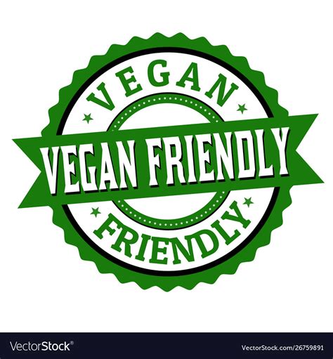 Vegan Friendly Label Or Sticker Royalty Free Vector Image
